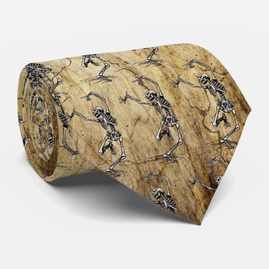 Cravate Skeletons dansants (Roulé)