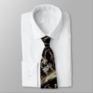 Cravate Skeletons dansants Mariage gothique