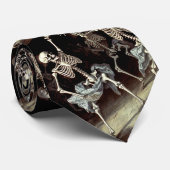 Cravate Skeletons dansants Mariage gothique (Roulé)