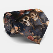 Cravate Skeletons de baiser, Roses Roses Roses Roses Roses (Roulé)