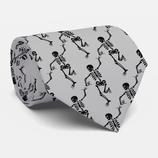 Cravate Skeletons de danse Cravate-Halloween pour hommes (Roulé)