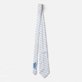 Cravate Ski de neige sur Blue Check Necktie (Dos)