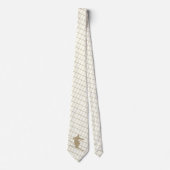 Cravate Ski de neige sur Tan Check Necktie (Devant)
