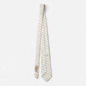 Cravate Ski de neige sur Tan Check Necktie (Dos)