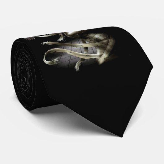 Cravate skull black (Roulé)