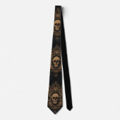 Cravate Skull Pattern | Neck Tie | Black (Devant)