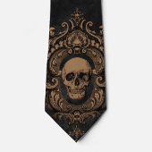 Cravate Skull Pattern | Neck Tie | Black