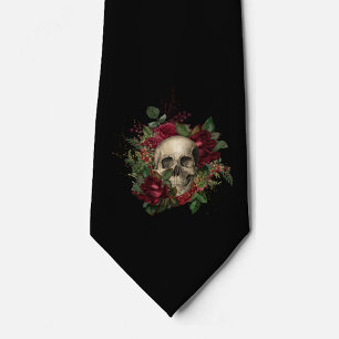 Cravate Skull & Roses   Neck Tie   Black