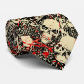 Cravate Skull Splatter (Roulé)