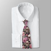 Cravate Skulls and roses (Attaché)