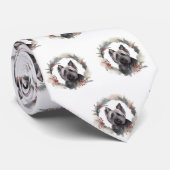 Cravate Skye Terrier Fête de Noël Wreath Pup (Roulé)