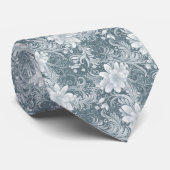 Cravate Slate Gray Floral Batik (Roulé)