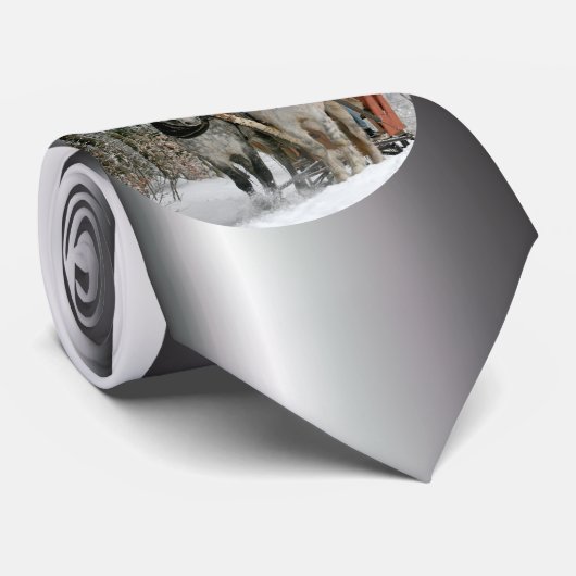 Cravate Sleigh Ride in the Snowy Forest (Roulé)