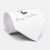 Cravate SlipperyJoe Joyeux rennes de Noël renne rouge nez (Roulé)