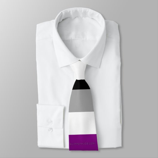 Cravate SlipperyJoe's asexual pride flag emphasizing inclu (Attaché)