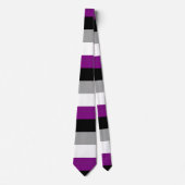 Cravate SlipperyJoe's asexual pride flag emphasizing inclu (Devant)