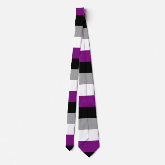 Cravate SlipperyJoe's asexual pride flag emphasizing inclu (Dos)