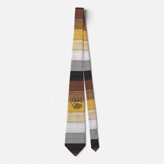 Cravate SlipperyJoe's Bear Pride drapeau de la texture du  (Devant)