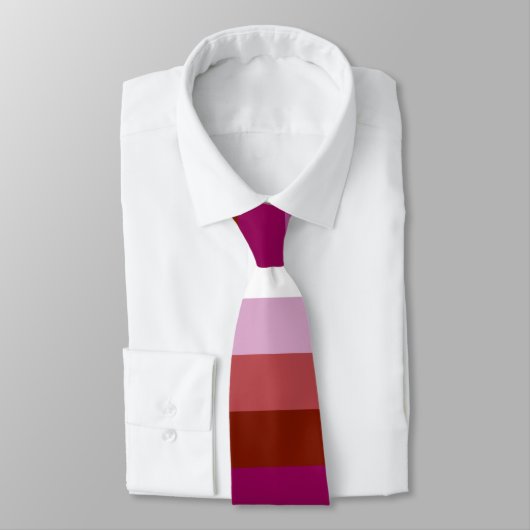 Cravate SlipperyJoe's lesbian pride flag feminine communit (Attaché)