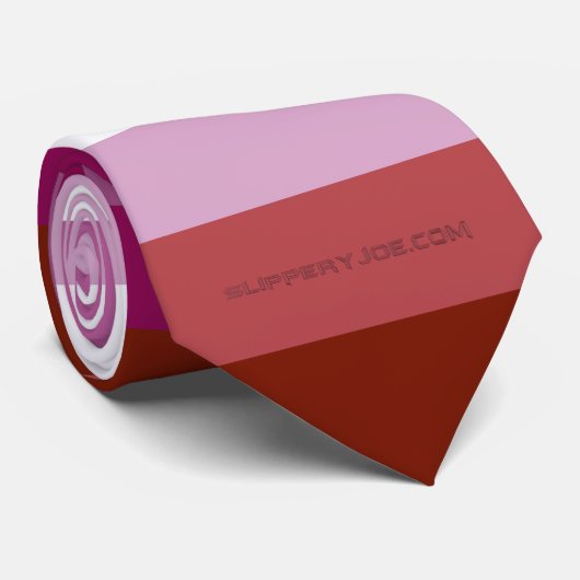 Cravate SlipperyJoe's lesbian pride flag feminine communit (Roulé)