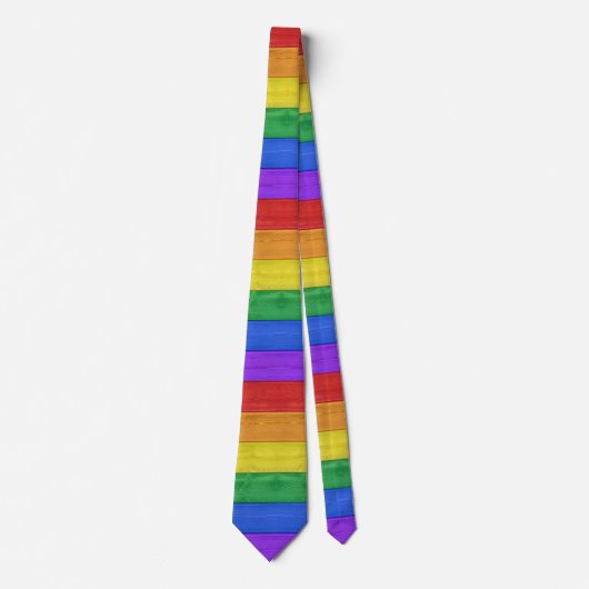 Cravate SlipperyJoe's orgueil drapeau en bois horizontal a (Devant)