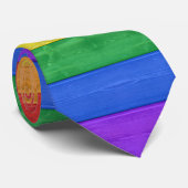 Cravate SlipperyJoe's orgueil drapeau en bois horizontal a (Roulé)
