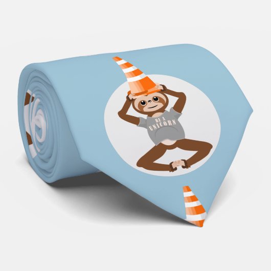 Cravate Sloth Be A Unicorn Road Cone (Roulé)