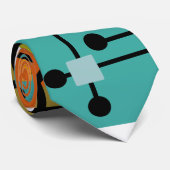 Cravate Smorgasbord moderne du milieu du siècle (Roulé)