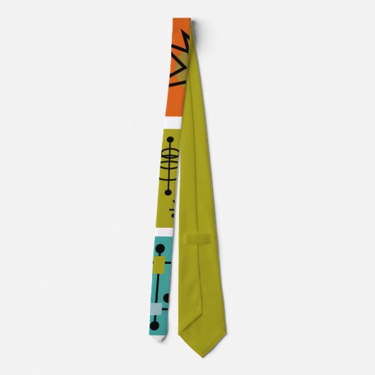 Cravate Smorgasbord moderne du milieu du siècle (Dos)
