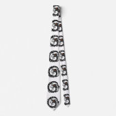 Cravate SNAKE DRAGON RUBY, black and white red (Devant)