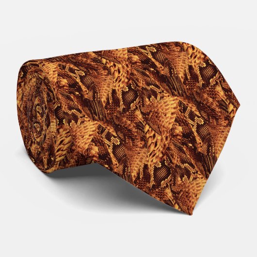 Cravate Snake Skin Pattern  (Roulé)