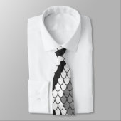 Cravate Snakeskin Gris, blanc et noir Monogramme (Attaché)