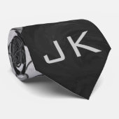 Cravate Snakeskin Gris, blanc et noir Monogramme (Roulé)