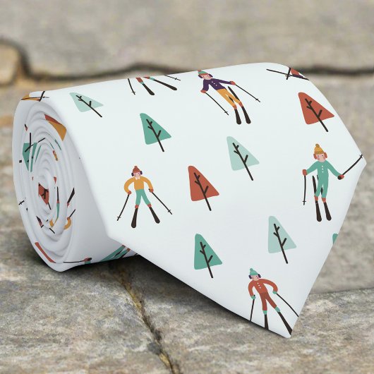 Cravate Snowboard Hiver Ski de Noël Vibe Motif