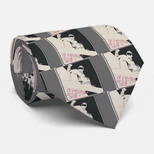 Cravate Snowboard/Pop Art (Roulé)