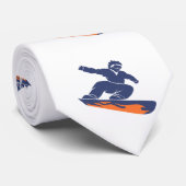 Cravate Snowboarder silhouette - Choisir la couleur arrièr (Roulé)