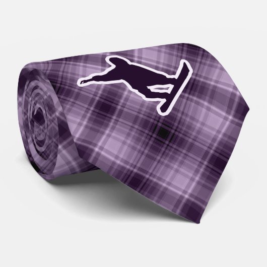 Cravate Snowboarding pourpre (Roulé)