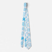 Cravate Snowflake bleu motif (Dos)