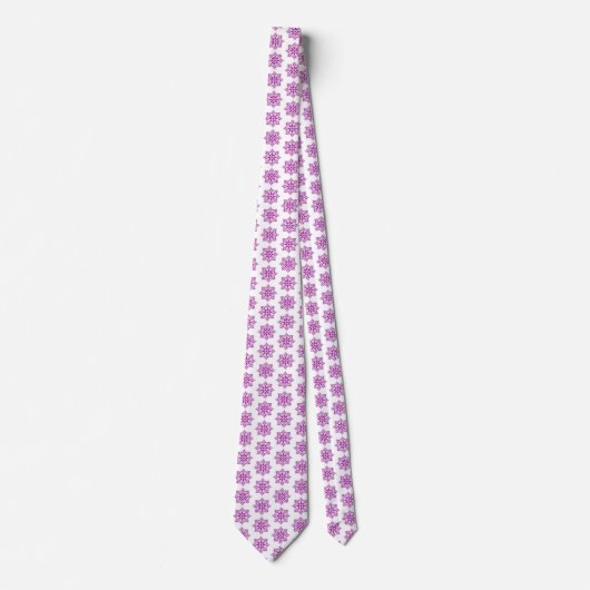Cravate Snowflake Plaid Pattern Pink Holiday Neck Tie (Devant)