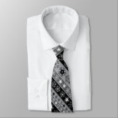 Cravate Snowflake rayures gris (Attaché)