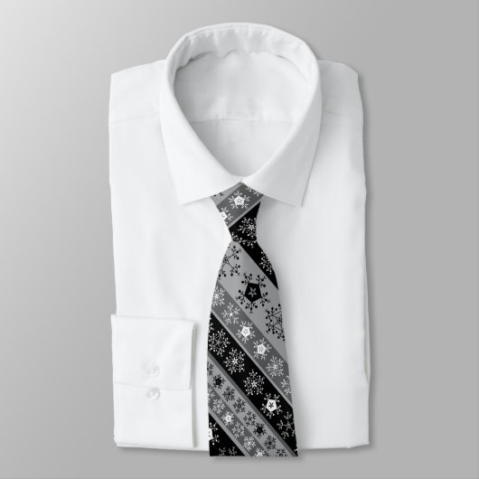 Cravate Snowflake rayures gris (Attaché)