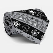 Cravate Snowflake rayures gris (Roulé)