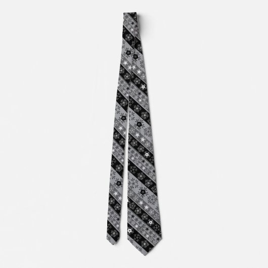 Cravate Snowflake rayures gris (Dos)