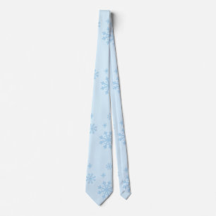 Cravate Snowflakes Motif bleu clair sans voile