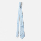 Cravate Snowflakes Motif bleu clair sans voile (Dos)
