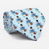 Cravate Snowflakes Pontsettia (Roulé)