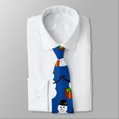 Cravate Snowman avec un cadeau (Attaché)