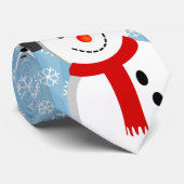 Cravate Snowman et Snowflake Motif (Roulé)