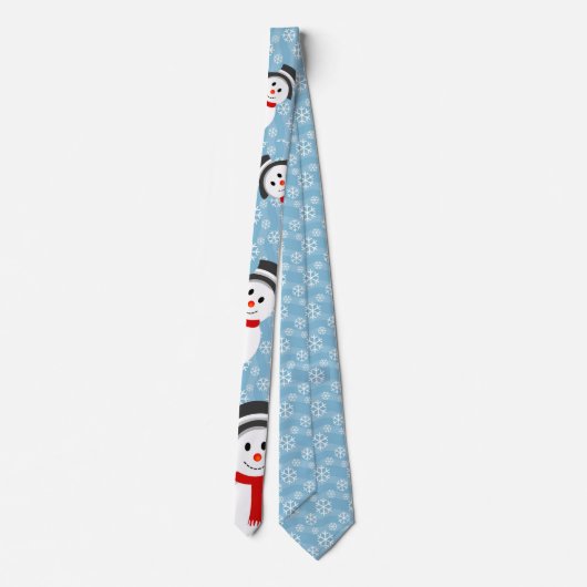 Cravate Snowman et Snowflake Motif (Dos)