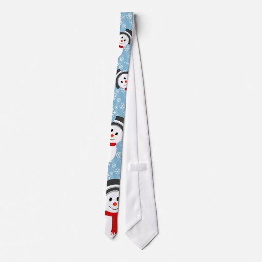Cravate Snowman et Snowflake Motif (Dos)